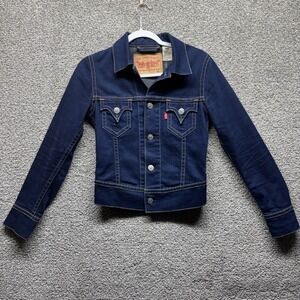 Levi's Denim Vintage Jacket Womens XS Dark Blue Type 1 Iconic Trucker Jacket